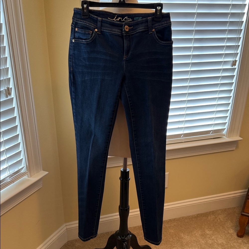 INC International Concepts Women's Dark Blue Skinny Jeans